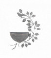 42CM GREY METAL GARDEN PLANTER