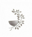 42CM CREAM METAL GARDEN PLANTER