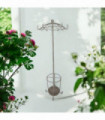 172CM CREAM METAL COAT STAND/ UMBRELLA HOL