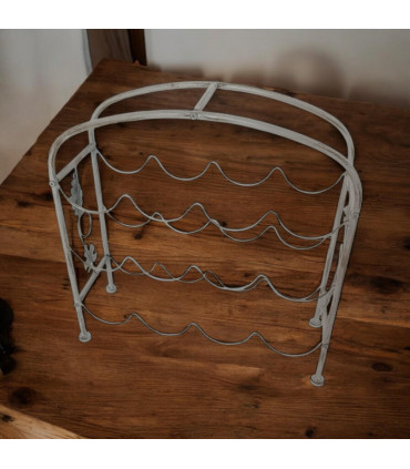 40CM 12 BOTTLE CREAM WINE HOLDER