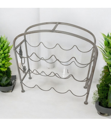 40CM 12 BOTTLE CREAM WINE HOLDER