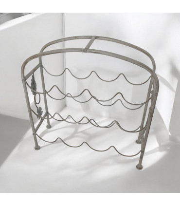 40CM 12 BOTTLE CREAM WINE HOLDER