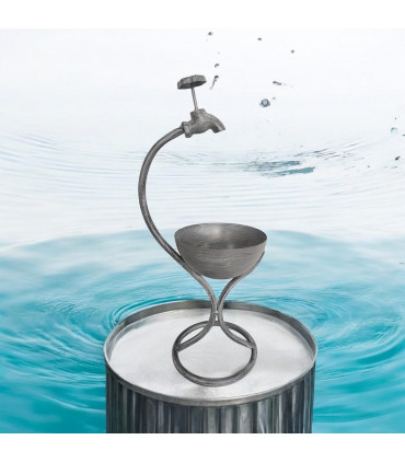 57CM GREY METAL GARDEN PLANTER