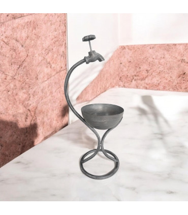 57CM GREY METAL GARDEN PLANTER