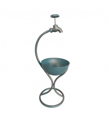 57CM BLUE METAL GARDEN PLANTER