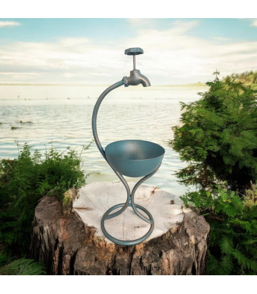 57CM BLUE METAL GARDEN PLANTER