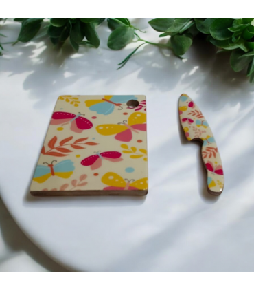 23CM CHOPPING BOARD WITH KNIFE