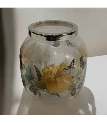 13CM GLASS FLOWER VASE