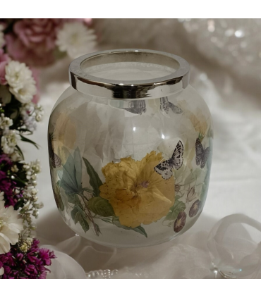 13CM GLASS FLOWER VASE