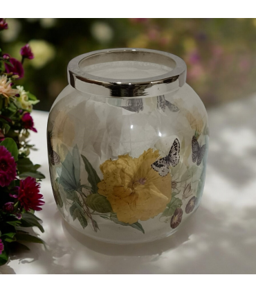 13CM GLASS FLOWER VASE