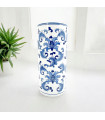 18" ROUND BLUE & WHITE UMBRELLA STAND