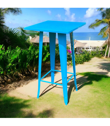60X60X115CM BLUE METALTABLE