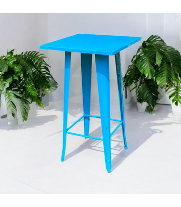 60X60X115CM BLUE METALTABLE
