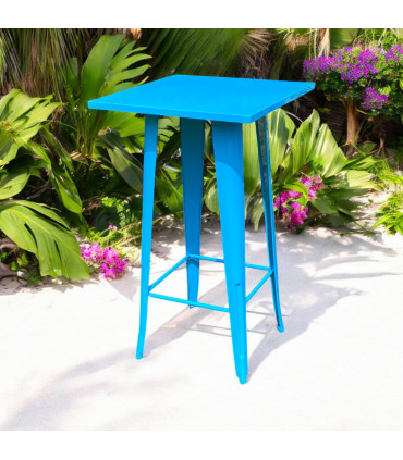 60X60X115CM BLUE METALTABLE