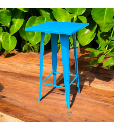 60X60X115CM BLUE METALTABLE