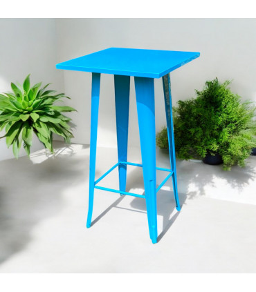 60X60X115CM BLUE METALTABLE
