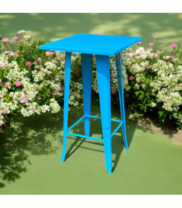 60X60X115CM BLUE METALTABLE
