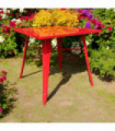 80X80X76CM RED METALTABLE