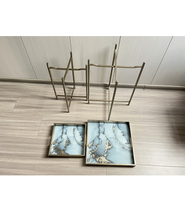 53/45CM SET 2 SQUARE TABLE