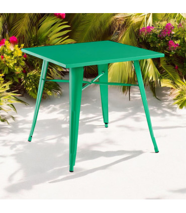 80X80X76CM GREEN METALTABLE