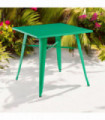 80X80X76CM GREEN METALTABLE