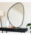 Izumi- Black Metal Irregular Pebble Mirror - 120cm x 90cm