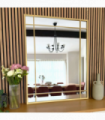 Aimi - Gold Metal Rectangle Window Mirror - 95cm x 120cm.
