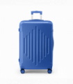 20-inch ABS Hard Shell Suitcase with Diamond Pattern - Navy Blue