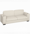 HOMCOM Modern 3 Seater Sofa Upholstered Corduroy Sofa Couch Cream White