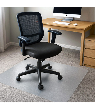 Cleartex® TrYlok® Rectangular PVC Chair  Mat for Low Pile Carpets up to 6mm - 90 x 120cm