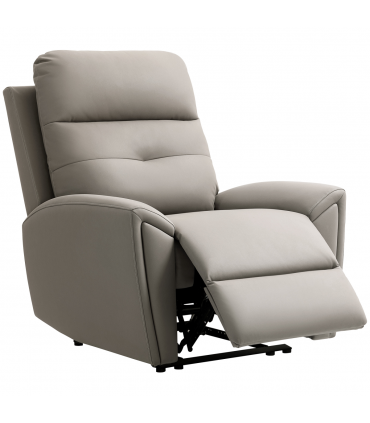 HOMCOM Recliner Armchair, Manual Reclining Chair for Living Room, Grey