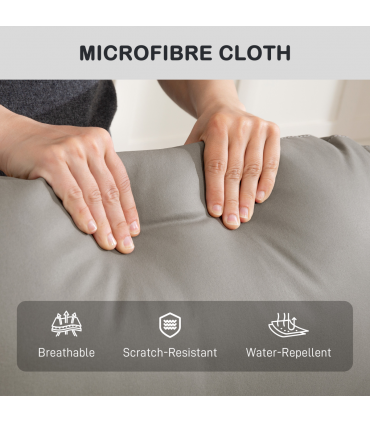 HOMCOM Recliner Armchair, Manual Reclining Chair for Living Room, Grey