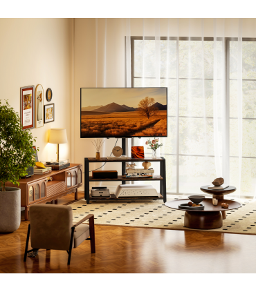 HOMCOM TV Stand Cabinet with Swivel Bracket for 32 - 65 Inch TVs