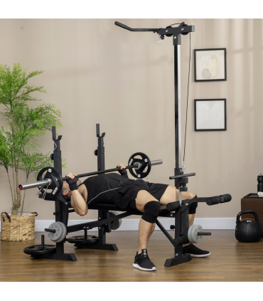 HOMCOM Adjustable Weight Bench Multifunction Full Body Workout Bench