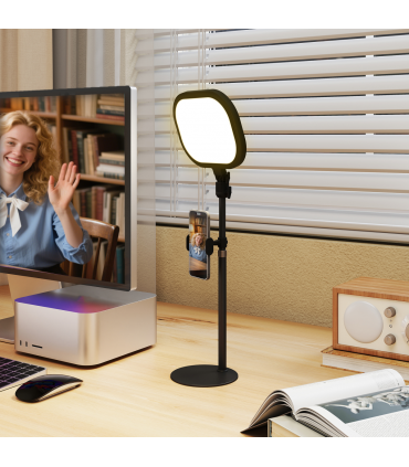 HOMCOM Bedside Table Lamp with 5 Colour Modes & 10 Brightness Levels, Black