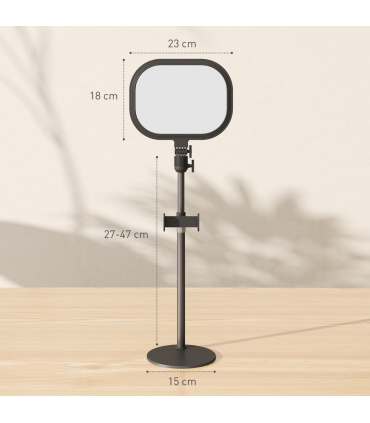 HOMCOM Bedside Table Lamp with 5 Colour Modes & 10 Brightness Levels, Black