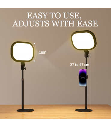 HOMCOM Bedside Table Lamp with 5 Colour Modes & 10 Brightness Levels, Black