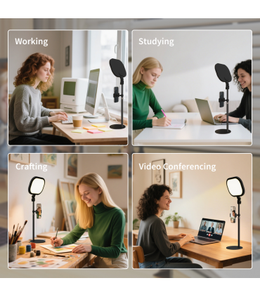 HOMCOM Bedside Table Lamp with 5 Colour Modes & 10 Brightness Levels, Black