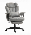 HOMCOM Office Chair, Ergonomic Desk Chair with Foot Rest, Grey
