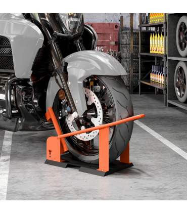 HOMCOM 816.5 kg Motorcycle Wheel Chock, Motorcycle Front Wheel Chock Holder
