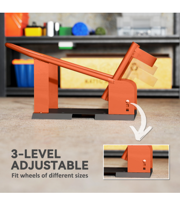 HOMCOM 816.5 kg Motorcycle Wheel Chock, Motorcycle Front Wheel Chock Holder