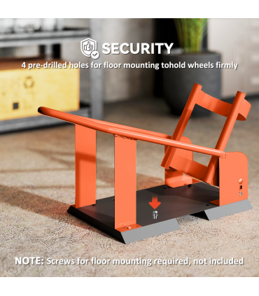 HOMCOM 816.5 kg Motorcycle Wheel Chock, Motorcycle Front Wheel Chock Holder