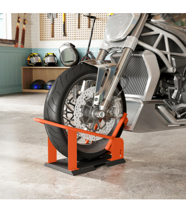 HOMCOM 816.5 kg Motorcycle Wheel Chock, Motorcycle Front Wheel Chock Holder