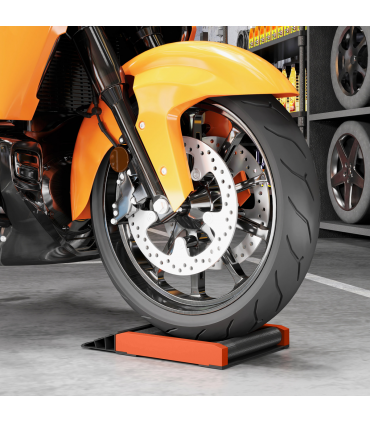 HOMCOM Motorcycle Wheel Roller Stand for Tyre Cleaning and Chain Lubrication