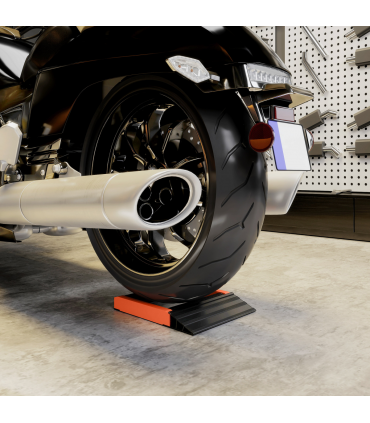 HOMCOM Motorcycle Wheel Roller Stand for Tyre Cleaning and Chain Lubrication