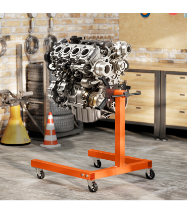 HOMCOM 570 kg Rotating Engine Stand with Adjustable Head, Orange