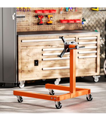 HOMCOM 570 kg Rotating Engine Stand with Adjustable Head, Orange