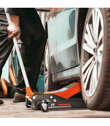 HOMCOM 3 Ton Low Profile Floor Jack, 7.5-50.5 cm Hydraulic Car Trolley Jack