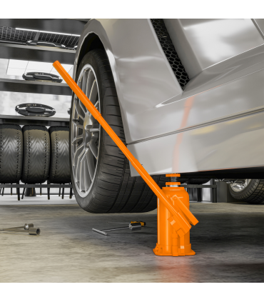 HOMCOM 12 Tonne Hydraulic Bottle Jack, 19-37 cm Car Jack Lift, Orange