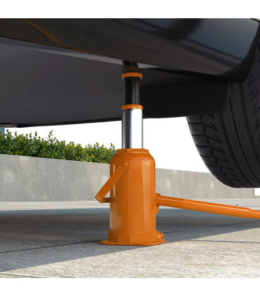 HOMCOM 12 Tonne Hydraulic Bottle Jack, 19-37 cm Car Jack Lift, Orange